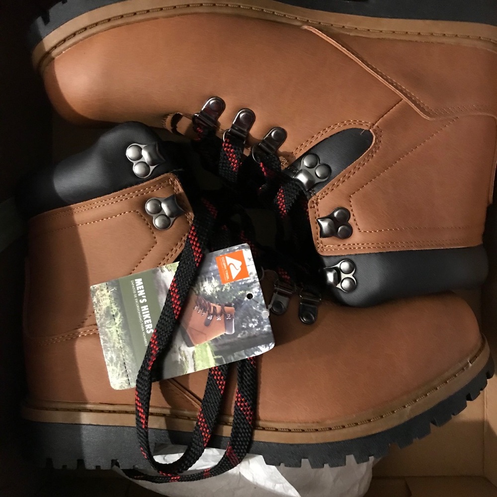 NWT Mens Ozark Trail Red Lace Hiking Boots - Picture 4 of 5
